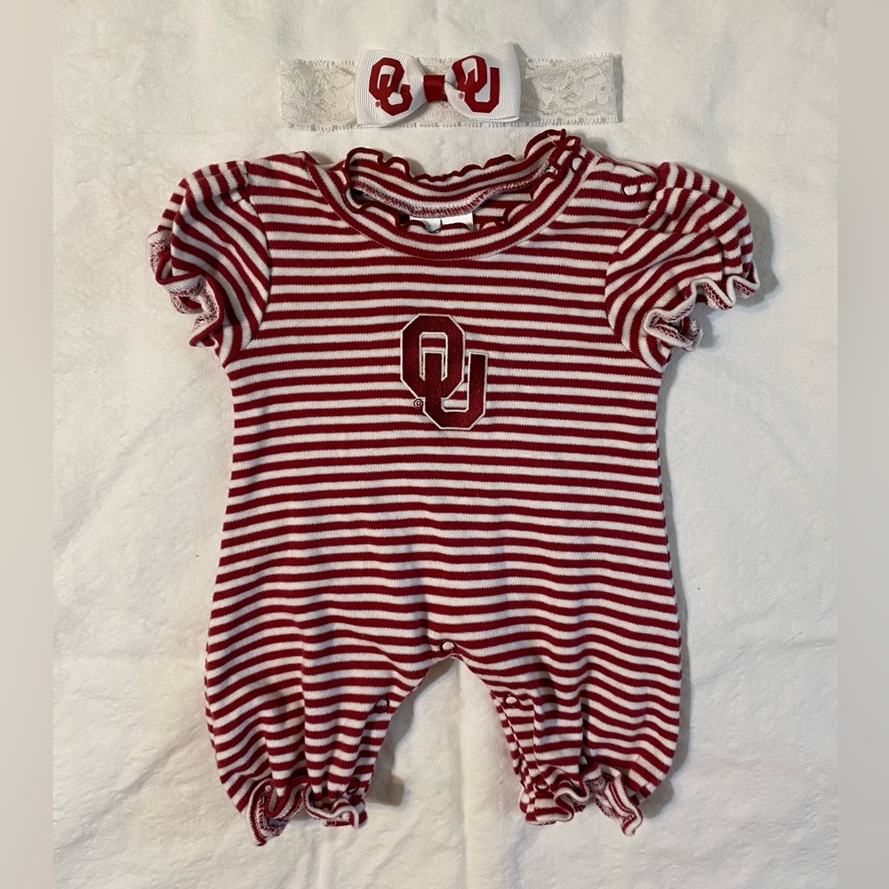 Newborn Girls OU Onesie and Bow